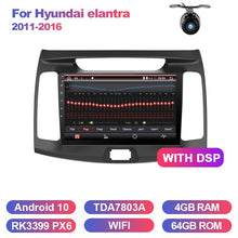 Cargar imagen en el visor de la galería, Eunavi 2 din car radio stereo multimedia player for Hyundai elantra 2011-2016 headunit GPS TDA7851 4G 64GB Android 10 system