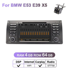 Cargar imagen en el visor de la galería, Eunavi 1 din 7&#39;&#39; Android 10.0 Car dvd player For BMW E53 E39 X5 Quad core Auto radio Car Multimedia Stereo with DSP WIFI BT SWC