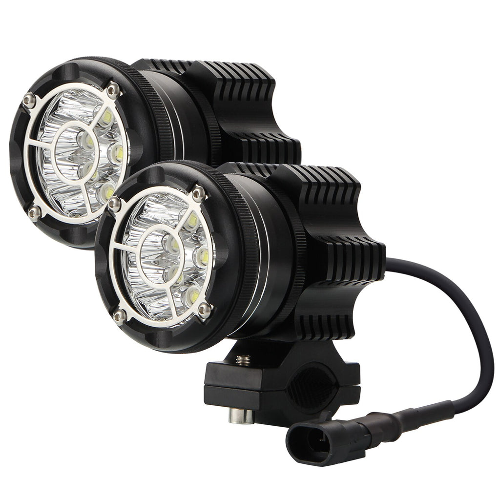 Car Led Spotlights, External Motorcycle A-pillar Lights, Off-Road Vehicle Glare Led Lights, Front Bumper Lights, A-p(Nine Beads)