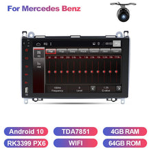 Laden Sie das Bild in den Galerie-Viewer, Eunavi 2 Din Car Radio Multimedia Android 10.0 Automotivo For Mercedes/Benz/Sprinter/B200/B-class/W245/B170/W169 gps stereo