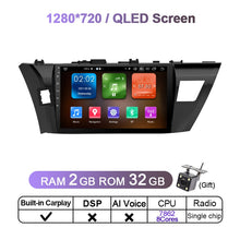 Załaduj zdjęcie do przeglądarki galerii, Eunavi 6G 128G Android 11 Car Radio Multimedia Video Player For Toyota Corolla E170 E180 2014 - 2016 Head unit 4G GPS 2 din dvd