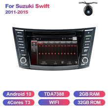 Laden Sie das Bild in den Galerie-Viewer, Eunavi 2 Din Android 9.0 Car radio dvd multimedia For Suzuki Swift 2011-2015 2din Stereo headunit GPS Navigation autoradio WIFI