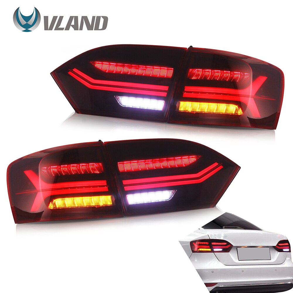 VLAND Tail Lights Assembly For 2012-2019 Volkswagen Jetta Sagitar 6th Generation Tail Lamp For Sedan Sequential Turn Signal