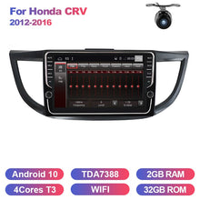 Load image into Gallery viewer, Eunavi 2 din 4G+64G Android Touch screen Car Radio Multimedia player For Honda CRV 2012-2016 GPS Stereo NO DVD 1024*600 HD