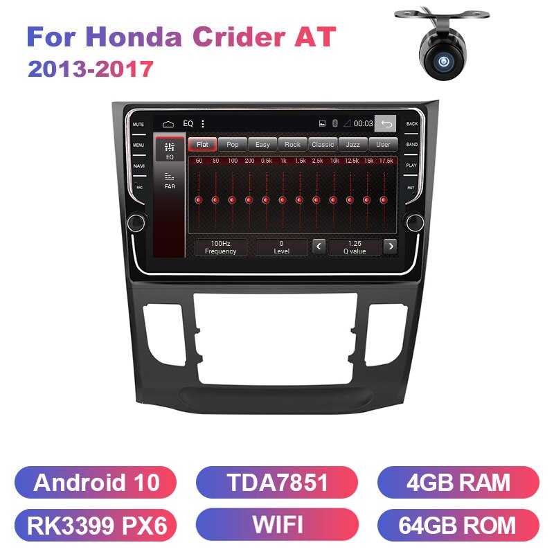 Eunavi 2 din car radio stereo for Honda Crider AT 2013-2017 multimedia pc player GPS navigation headunit Subwoofer Android