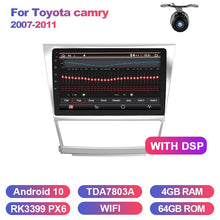 Load image into Gallery viewer, Eunavi 2 din Android 10 car multimedia player radio gps navigation for Toyota camry 2007 2008 2009 2010 2011 auto stereo