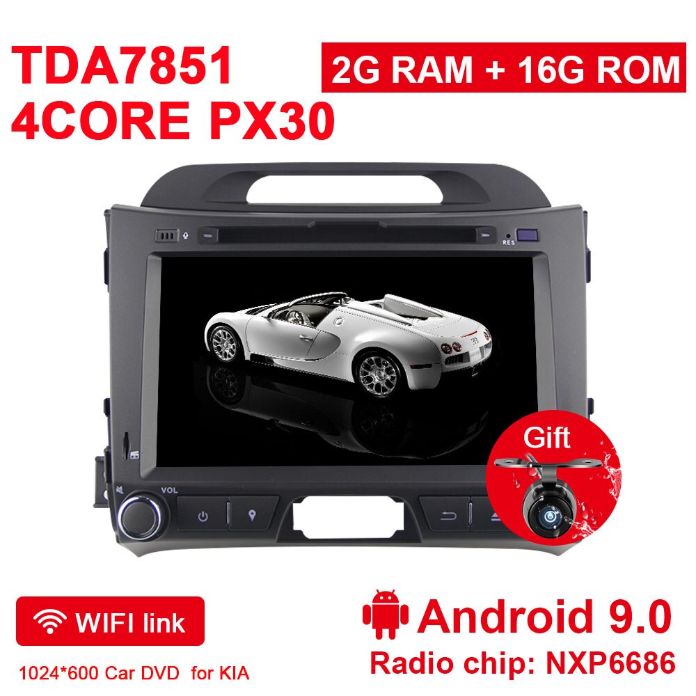Eunavi 2 din Android 9.0 car dvd Multimedia player for KIA sportage 2011 2012 2013 2014 2015 2din radio gps navigation headunit