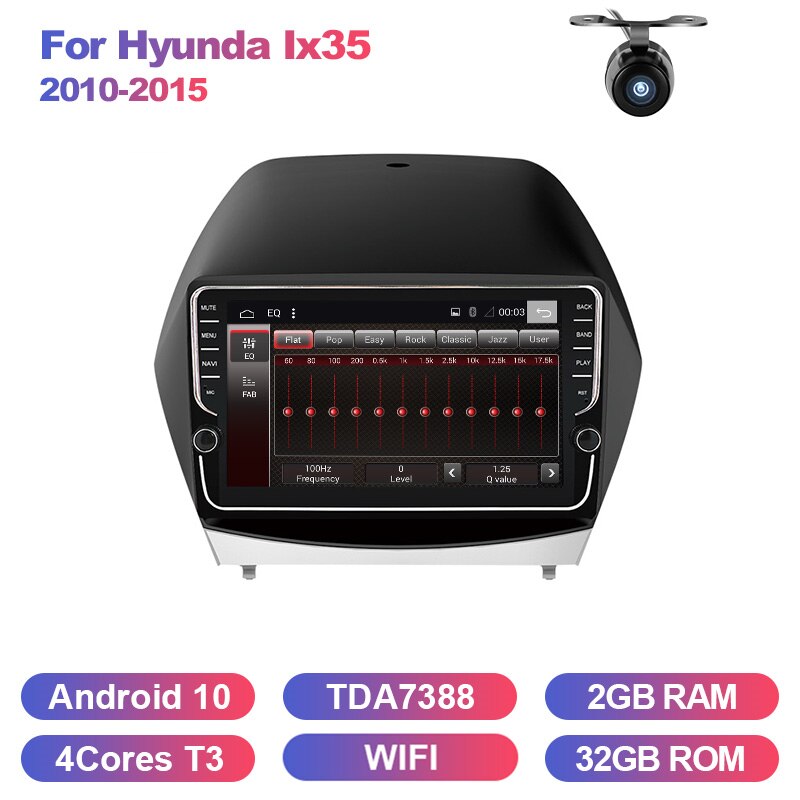 Eunavi 2 Din Android Car Radio dvd multimedia Player For Hyunda Ix35 2010-2015 Video GPS Navigation no cd 2din headunit 4G 64G