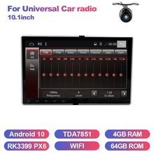 Charger l&#39;image dans la galerie, Eunavi 2Din 10.1 inch Universal Android 9 Car Radio DVD Stereo GPS Navigation 2 din Headunit multimedia 1024*600 TDA7851 RDS