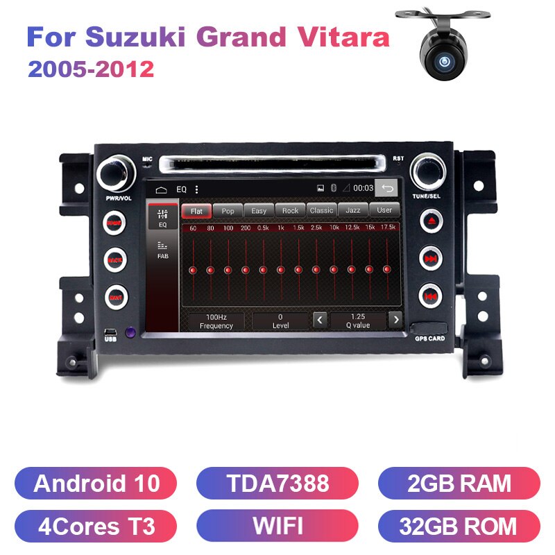 Eunavi 2 DIN Android car multimedia player for Suzuki Grand Vitara 2005-2012 auto radio dvd 2din Stereo GPS Video navigation