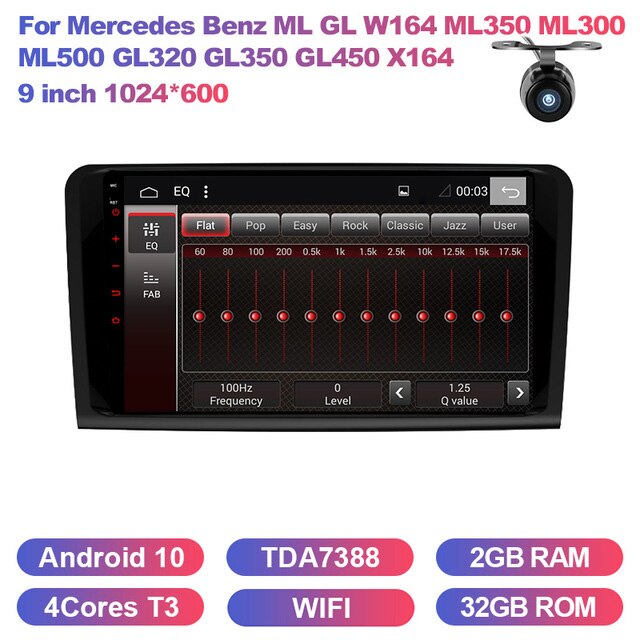 Eunavi 2 Din 9 inch Android Car Radio Multimedia GPS Auto For Mercedes Benz ML GL W164 ML350 ML300 ML500 GL320 GL350 GL450 X164