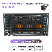 Laden Sie das Bild in den Galerie-Viewer, Eunavi DSP 2 Din Android 10 Auto DVD Player GPS Für VW/Volkswagen/Touareg/Transporter T5 2004-2011 Auto Multimedia Radio 8 Core