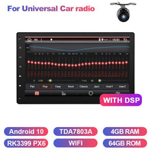 Charger l&#39;image dans la galerie, Eunavi 2 din Universal Android 10 car radio stereo multimedia autoradio player 1024*600 GPS Navigation headunit TDA7851 RDS