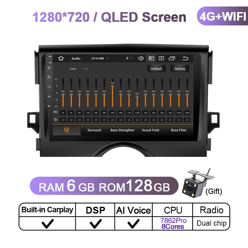 Eunavi Android 11 Car Radio Multimedia Video Player For Toyota Reiz Mark X 2010- 2017 GPS head unit Audio Stereo 2 din 2DIN dvd