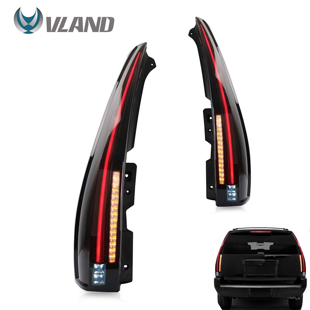 VLAND Car Accessories Tail Lights Assembly For GMC Yukon 2007-2014 Chevy Tahoe/Suburban Tail Lamp Turn Signal Reverse Lights