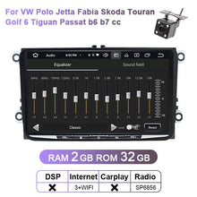 Load image into Gallery viewer, Eunavi DSP 2 Din Android Car Multimedia Radio GPS For Volkswagen VW Skoda Octavia Golf 5 6 Passat B6 B7 Touran Tiguan Polo Jetta