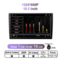 Load image into Gallery viewer, Eunavi 4G 2DIN Android 11 Car Radio Stereo Multimedia Video Player Universal Head unit DVD GPS 9inch 10.1inch QLED Screen 6+128G