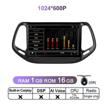 Załaduj zdjęcie do przeglądarki galerii, Eunavi 4G Android 11 car radio stereo multimedia player for Jeep Compass 2017 - 2019 head unit GPS Subwoofer USB 2 din 2din dvd