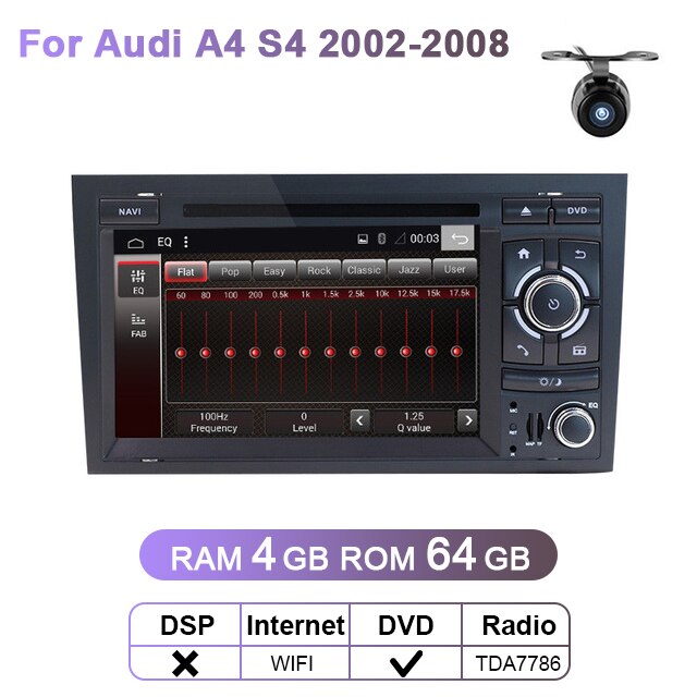 Eunavi 2 Din Tsar Radio Multimedia Player Automotive Für Audi Ach Sch 2002-2008 2din Stereo DVD CD GPS Navigation ChG SHCHGB Headunit