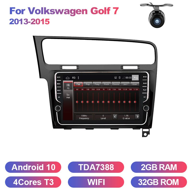 Eunavi 2Din Android Car Radio GPS for VW Volkswagen Golf 7 Golf7 2013- 2015 Multimedia player TDA7851 WIFI RDS Auto Audio Stereo