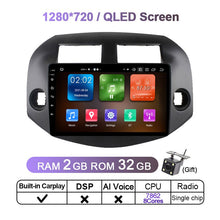 Cargar imagen en el visor de la galería, Eunavi Car Radio Android 11 QLED Screen For Toyota RAV4 2007 - 2011 Stereo Multimedia Video Player GPS Carplay 4G DSP DVD 2 DIN