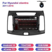 Load image into Gallery viewer, Eunavi Android 10 system car radio stereo multimedia player for Hyundai elantra 2011-2016 2 din headunit GPS TDA7851 4G 64GB