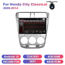 Charger l&#39;image dans la galerie, Eunavi 2 din car radio stereo multimedia for Honda City Classical 2009-2014 gps 2din Android 10 headunit Subwoofer USB