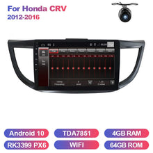 Cargar imagen en el visor de la galería, Eunavi 2 din Touch screen Car Radio Multimedia player For Honda CRV 2012-2016 GPS Stereo NO DVD 1024*600 HD Android 10