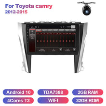 Załaduj zdjęcie do przeglądarki galerii, Eunavi android 10 car radio gps multimedia player For Toyota Camry 2012-2015 navigation radio video audio wifi touch screen BT
