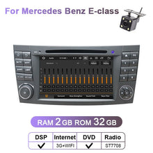 Load image into Gallery viewer, Eunavi DSP 2 DIN 2GB 32GB Car DVD GPS Radio Auto For Mercedes Benz E-class W211 E200 E220 E300 E350 E240 E280 CLS CLASS W219