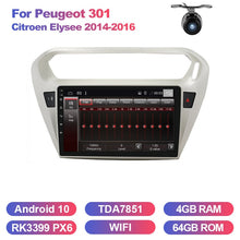 Cargar imagen en el visor de la galería, Eunavi Android 10 for Peugeot 301 Citroen Elysee 2014 2015 2016 2din Car Radio Multimedia video player 2 din GPS Navigation