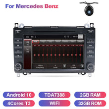 Załaduj zdjęcie do przeglądarki galerii, Eunavi 2 din Android 10 Car DVD radio gps for Mercedes Benz B200 A B Class W169 W245 Viano Vito W639 Sprinter W906 TDA7851