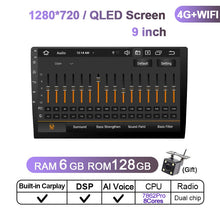 Load image into Gallery viewer, Eunavi 4G 2DIN Android 11 Car Radio Stereo Multimedia Video Player Universal Head unit DVD GPS 9inch 10.1inch QLED Screen 6+128G