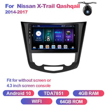 Cargar imagen en el visor de la galería, Eunavi 2 Din Android 10 Auto Stereo Car Radio For Nissan X Trail Qashqail 2014-2017 Multimedia Video Player Carplay 2Din GPS