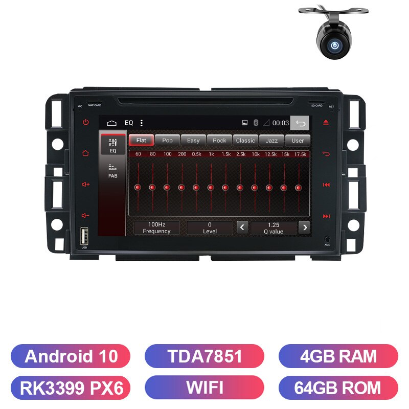 Eunavi 2 Din Android 10 Car DVD radio multimedia For Chevrolet/Silverado/Tahoe/Monte GMC Yukon/Denali/Acadia GPS Navigation