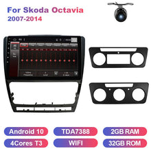 Cargar imagen en el visor de la galería, Eunavi 2 din Android 10 Car multimedia Radio stereo Player For Skoda Octavia 2007-2014 GPS Navigation TDA7851 RDS USB