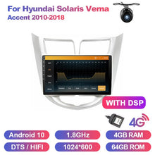 Load image into Gallery viewer, Eunavi DSP DTS HIFI Android 10 Car Radio GPS for Hyundai Solaris Verna Accent 2010-2018 Multimedia Video Player GPS Navigation