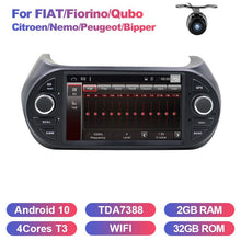 Load image into Gallery viewer, Eunavi 1din Car radio stereo Multimedia Android 10 For FIAT/Fiorino/Qubo/Citroen/Nemo/Peugeot/Bipper GPS Navigation RDS wifi