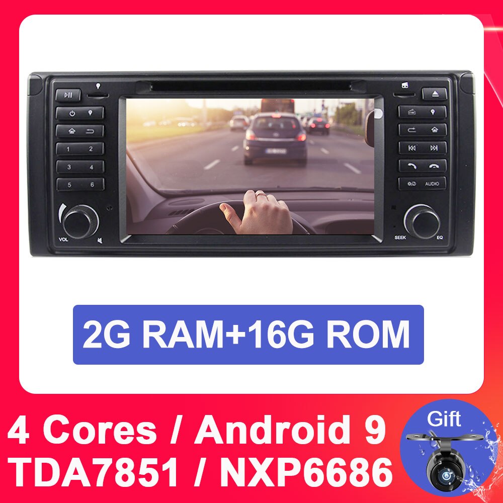 Eunavi 1 din Android 9 Car DVD For BMW E39 1996-2003 E53 X5 GPS Multimedia Radio Stereo player DSP WIFI 4GB 64GB headunit 8 core