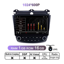 Cargar imagen en el visor de la galería, Eunvai AI Voice Control CarPlay Car Radio Multimedia Player For Honda Accord 7 2003 - 2008 DSP 4G Andorid 11 Auto GPS 2 din DVD