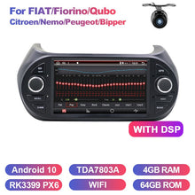 Cargar imagen en el visor de la galería, Eunavi 1din Car radio stereo Multimedia Android 10 For FIAT/Fiorino/Qubo/Citroen/Nemo/Peugeot/Bipper GPS Navigation RDS wifi