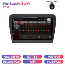 Load image into Gallery viewer, Eunavi 9&#39;&#39; 2 Din Car Radio Stereo for SUZUKI SWIFT 2017 Double 2DIN Multimedia GPS 8 CORES 4G 64GB TDA7851 Audio Android 10