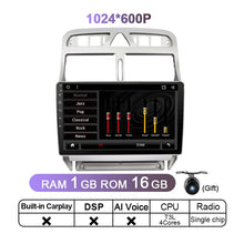 Charger l&#39;image dans la galerie, Autoradio 2din Android 11 car multimedia player for Peugeot 307 307CC 307SW 2002-2013 car radio GPS navigation WiFi Bluetooth 4G