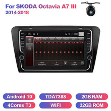 Załaduj zdjęcie do przeglądarki galerii, Eunavi 2 Din Android 9.0 Car Radio stereo For SKODA Octavia A7 III 3 2014-2018 GPS navigation multimedia TDA7851 1024*600 WIFI