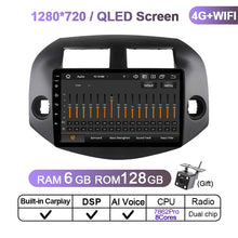 Załaduj zdjęcie do przeglądarki galerii, Eunavi Car Radio Android 11 QLED Screen For Toyota RAV4 2007 - 2011 Stereo Multimedia Video Player GPS Carplay 4G DSP DVD 2 DIN