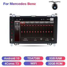 Laden Sie das Bild in den Galerie-Viewer, Eunavi 2 Din Car Radio Multimedia Android 10.0 Automotivo For Mercedes/Benz/Sprinter/B200/B-class/W245/B170/W169 gps stereo