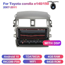 Cargar imagen en el visor de la galería, Eunavi Android system car multimedia radio player for Toyota Corolla E140/150 2007-2011 autoradio stereo gps PX6 4G 64GB NO 2DIN