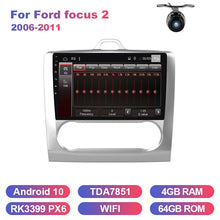 Cargar imagen en el visor de la galería, Eunavi DSP Android System Head unit Car Radio For ford focus 2 Mk2 2004-2011 Autoradio Stereo Audio GPS 2 Din Multimedia 4G 64GB