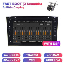 Załaduj zdjęcie do przeglądarki galerii, Eunavi 2 Din Android 10 Car Multimedia Player DVD Radio GPS For Vauxhall Opel Astra H G Vectra Antara Zafira Corsa Auto Audio BT