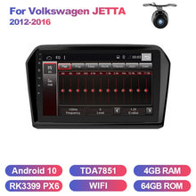 Laden Sie das Bild in den Galerie-Viewer, Eunavi 2Din Car Radio 8 core 4GB 64GB Android 10 GPS Stereo For VW Volkswagen JETTA 2012-2016 navigation multimedia TDA7851